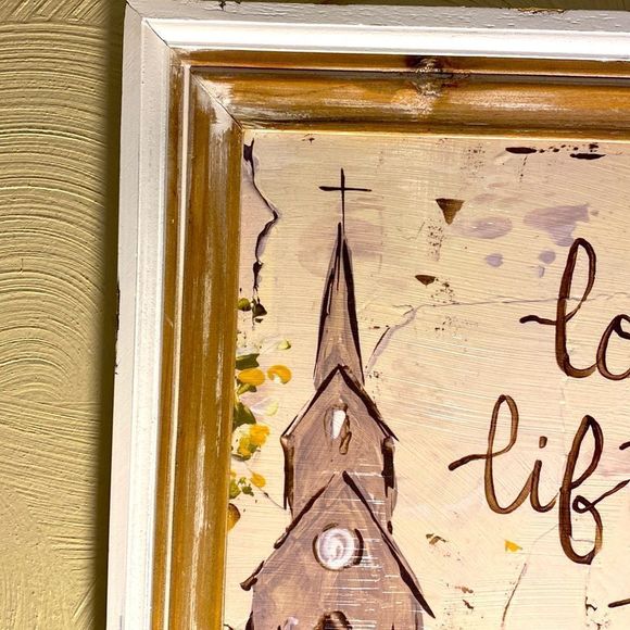 “Love Lifted Me” Artwork Dual Frame Church Scene - Picture 2 of 7